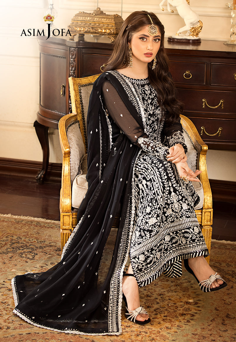 3 Piece Stitched - Luxury Embroidered Chiffon | AsimJofa