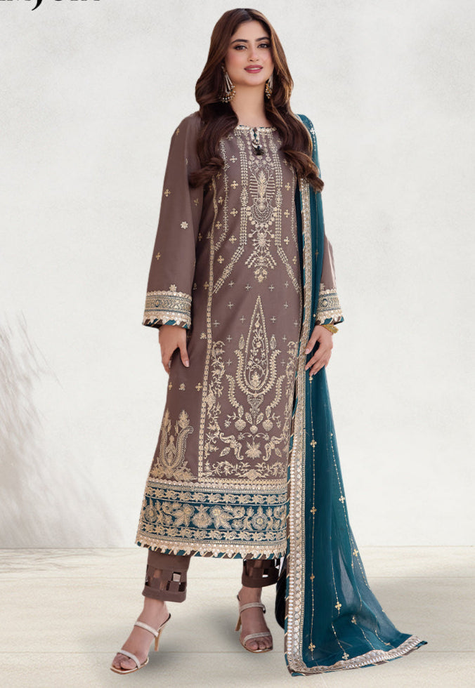 3 Piece Stitched - Luxury Embroidered Chiffon | AsimJofa