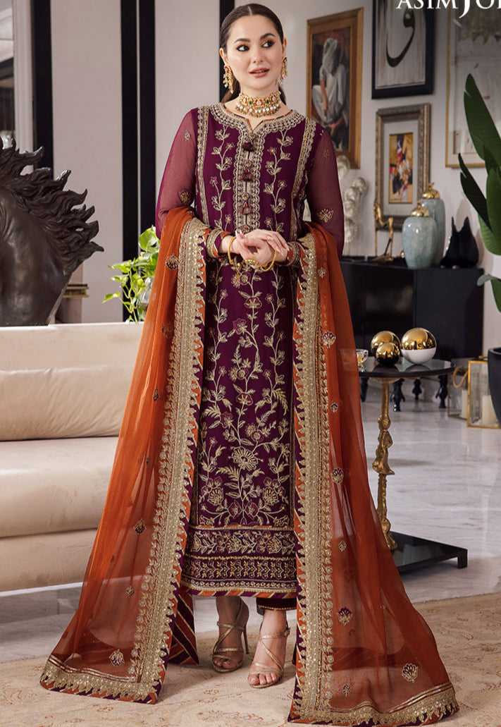 3 Piece Stitched - Luxury Embroidered Chiffon | AsimJofa