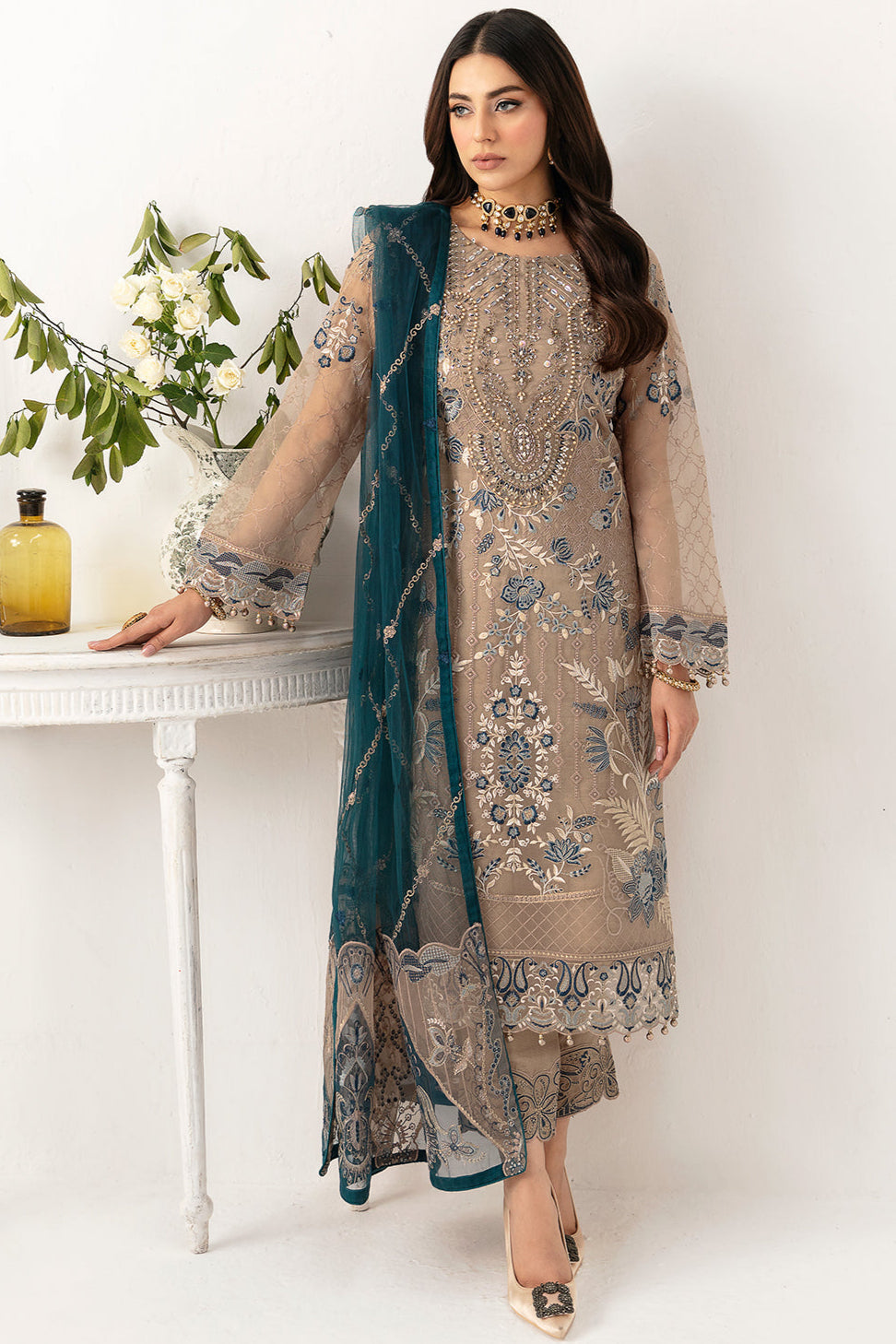 Embroidered Organza By Ramsha - STITCHED