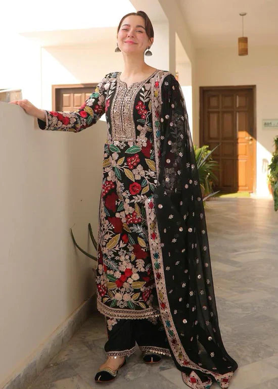 3 Piece Embroidered Chiffon By Haseen - STITCHED