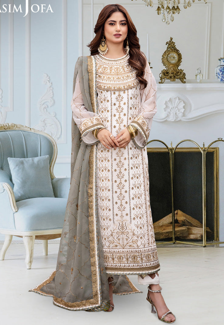 3 Piece Stitched - Luxury Embroidered Chiffon | AsimJofa